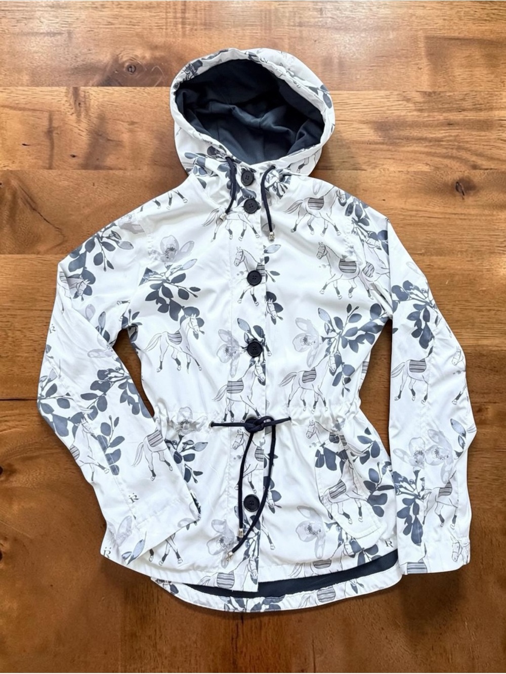 Ronner Horse Equestrian Print Women's White Jacket